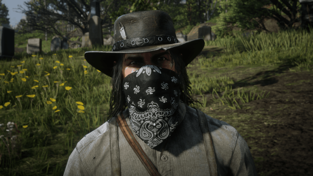 Green and Yellow and a Black Pattern Bandanas Red Dead Redemption 2 Mod