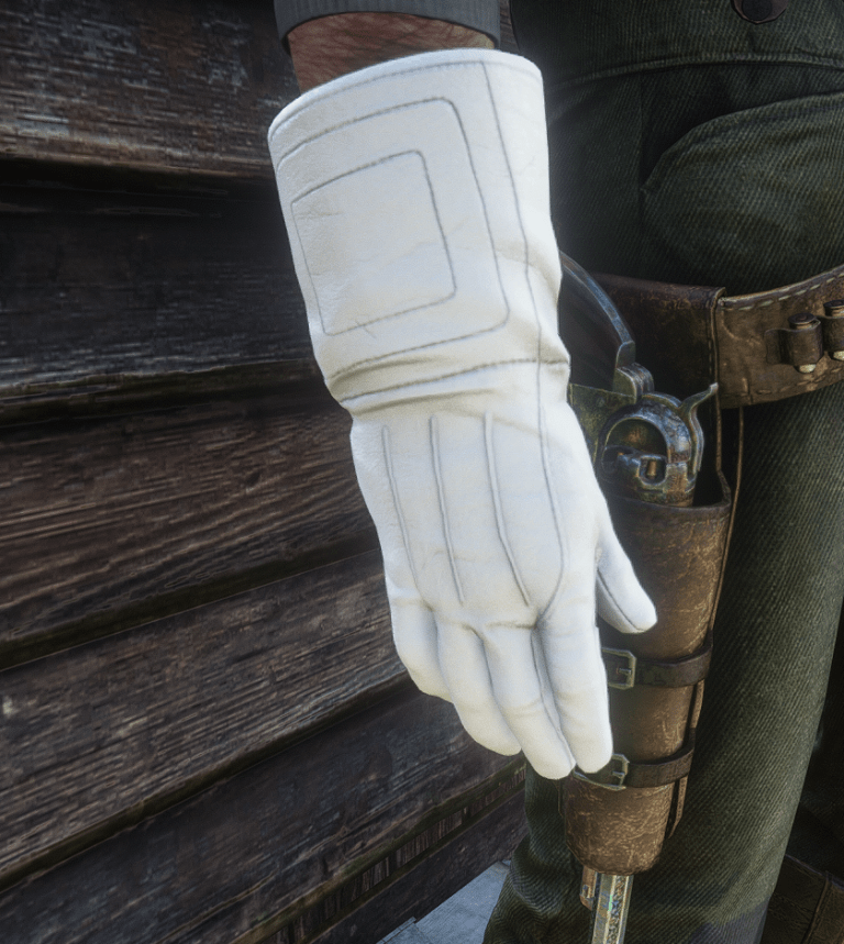 White Cavalry Gloves Red Dead Redemption 2 Mod