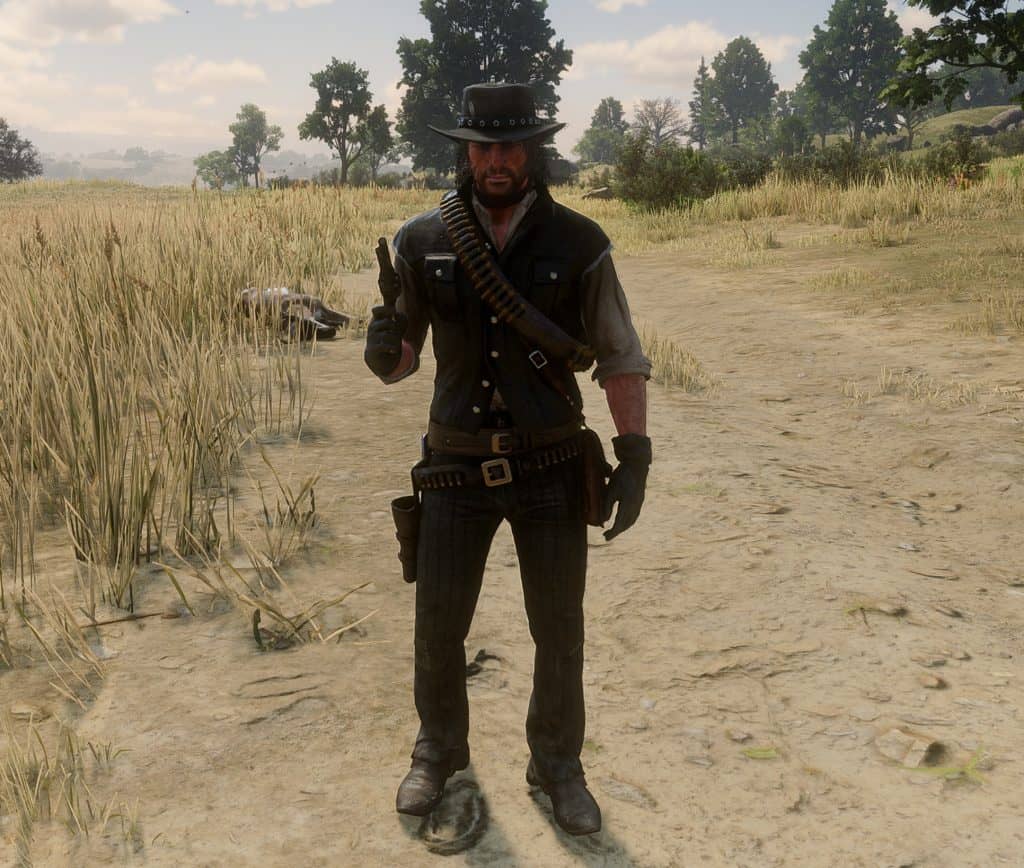 Black Gunslinger Vest Red Dead Redemption 2 Mod